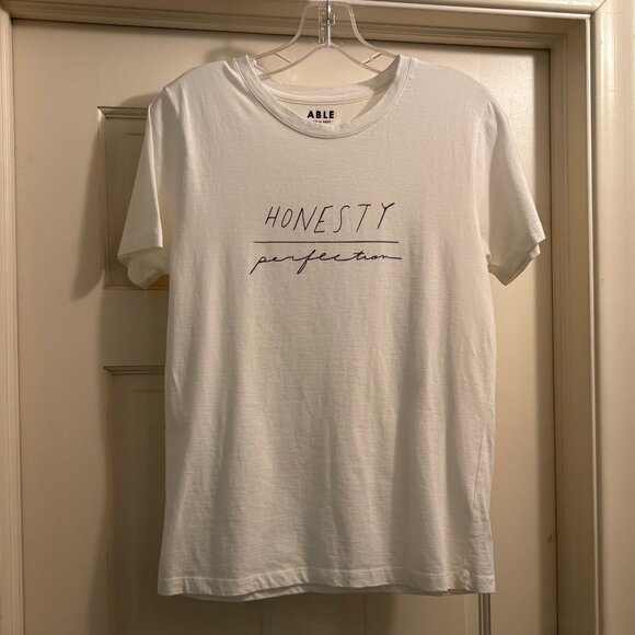 Able Live Fashionable Honesty/Perfection Graphic t-shirt Size: Small - Picture 1 of 5